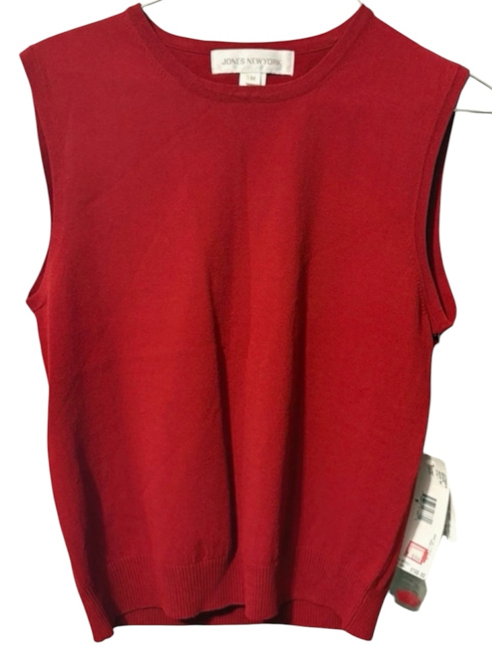 Jones New York Red Sleeveless Top